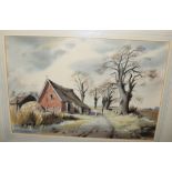 Leslie L Hardy Moore, RI (1907-1997)"Suffolk Barn near Southwold"watercolour, signed lower left37