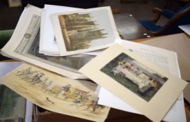 Box containing large quantity of assorted engravings etc