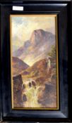 Phil Hips (20th Century), Scottish Landscape, oil on canvas, signed lower left, 39 x 19cm,