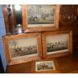 German School (19th century)Hunting scenesgroup of three hand coloured lithographs20 x