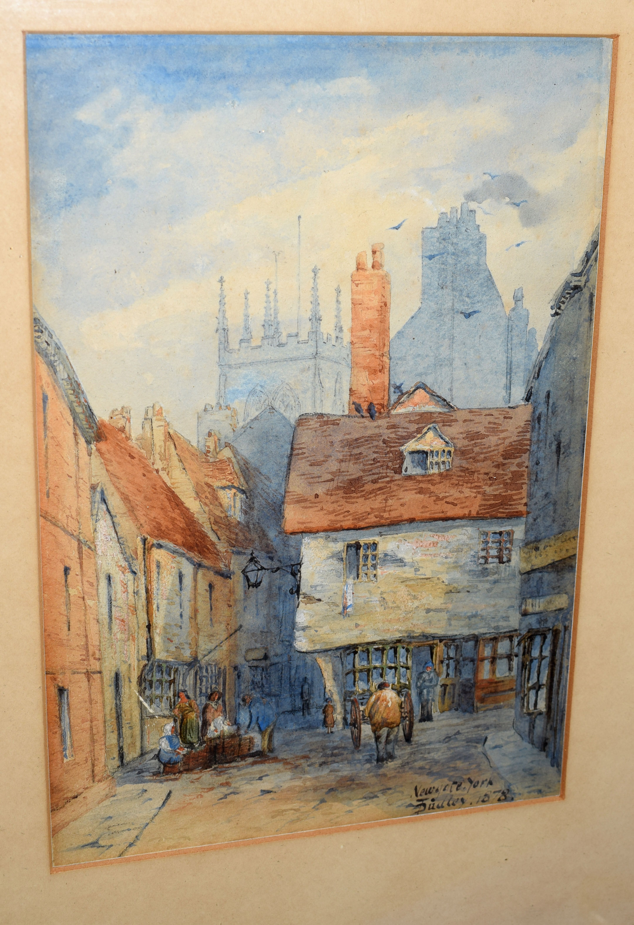 Thomas Dudley (1857-1935), 'New Gate, York' & 'The Shambles, York', pair of watercolours, both