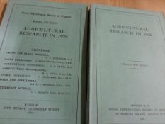 Agricultural Ephemera: 5 x vols Agricultural Research in 1925-1929 (5, rare)