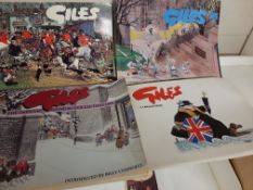 Collection of 12 various "Giles" Cartoon Annuals