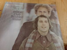 4 Vinyl Records: Simon & Garfunkel "Sounds of Silence" and "Bridge over Troubled Waters", t/w