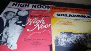 3 x Original Film Sheet Music- inc Gary Cooper High Noon- Oklahoma- To Each His Own Olivia de