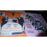 3 x Original Film Sheet Music- inc Eddie Fisher O My Papa- Fred Astaire Three Little Words- John