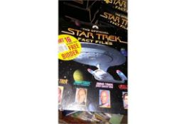 Colln Star Trek magazines in folders- 13 folders