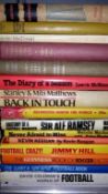 Books: collection various Football / Soccer Biographies inc Stanley Matthews- Alf Ramsey- Kevin