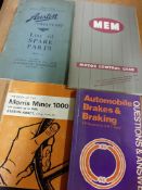 Motoring & Car Ephemera, inc 1931 Austin Spare Parts, Morris Minor, etc (8)