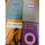 Motoring & Car Ephemera, inc 1931 Austin Spare Parts, Morris Minor, etc (8)