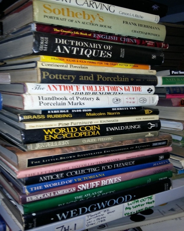 22 assorted large format books- Antique collecting