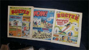 17 copies of Wow Comic (all early 1980s) together with 20 x 1970s Buster Comic