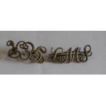 Two nickel rope script railway cap Badges in good condition: 1 x GER with two blade fittings, bent