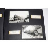 Black photo album 32 x 24cm containing approx railway-interest 95 photos, including a number of