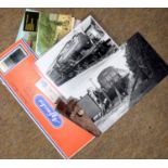 Approx 18 purchased railway-interest colour Postcards of steam locomotives, an Agfacolour packet