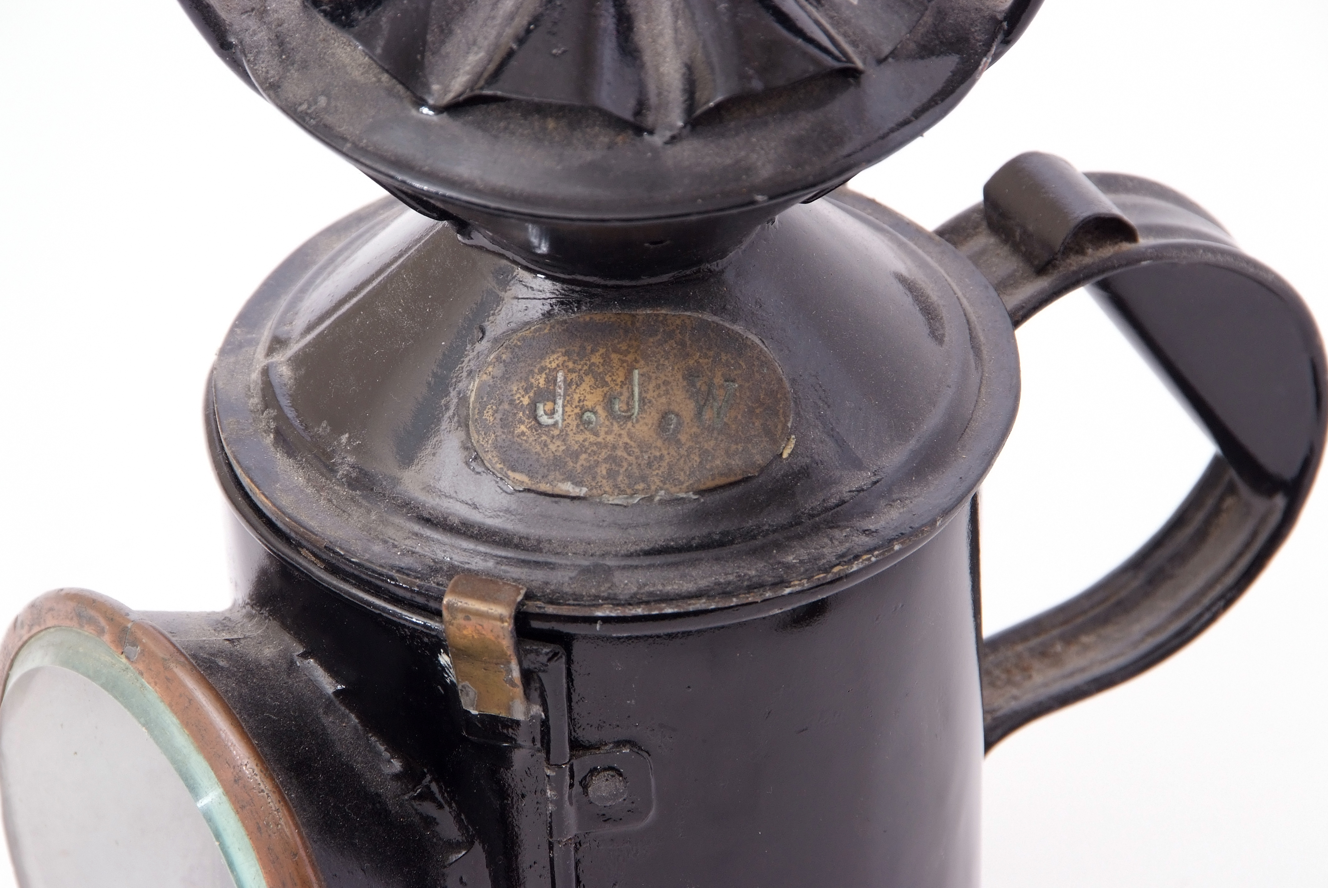 L&Y type 3-aspect private owner’s Railway Lamp 29cm high. Brass plate on top ‘J.J.W.’ Fittings - Image 4 of 4