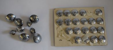 Collection of Buttons: British Transport Commission Police issue 1949-1960 5 x 22mm chrome and 4 x