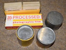 3 x 35mm b/w films in tins: Railway series No 1 ‘Railway Engines Old & New 1830-1946’, British