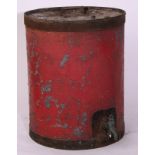 Railway Tools: Cylindrical urn with tap, top heavily corroded with illegible nameplate. No railway