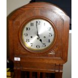 Railway-interest long-case Clock 166cm with brass plate ‘Presented to Robert Moore Esq (Audit