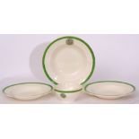 Green/white china ‘The Railway Convalescent Home’, a similar lot comprising: 17 x shallow dish