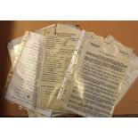 Bundle of LNER and BR(E) typewritten paperwork and completed forms including ‘Steaming of N7 class