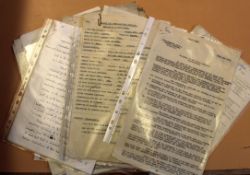 Bundle of LNER and BR(E) typewritten paperwork and completed forms including ‘Steaming of N7 class