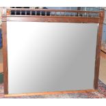 Railway Mirror: GN&GE Joint Rly waiting room mirror 132 x 113cm in ornate wooden frame inscribed ‘