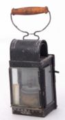 Small black Hand Lamp. No railway markings but ‘8’ in ellipse on rear of top. Fittings complete