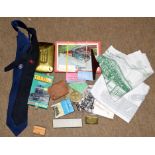 Box of assorted rail related items including two green springback binders 35 x 23cm: 1x LNER and 1 x