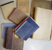 Eight assorted books: ‘Midland Railway Section Information & tests’ containing LMS memos from 1934