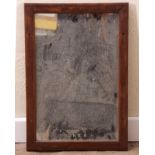 Railway Mirror: LNER mirror in wooden frame 55cm high x 38cm wide with screw holes for mounting.