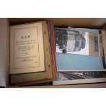 A box containing approx 25 booklets on the locomotives of individual companies, individual classes