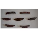 Collection of seven BR Midland Region railway cap Badges: 2 x fishtail Badges ‘PORTER’ and ‘GUARD’