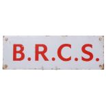 Railway Signage: Enamel Plate ‘B.R.C.S.’ 38 x 13cm.
