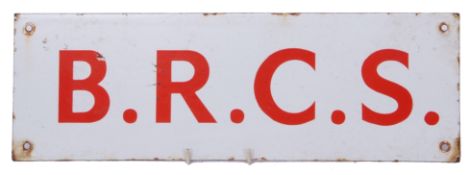 Railway Signage: Enamel Plate ‘B.R.C.S.’ 38 x 13cm.