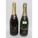 NV Castille Champagne (1 bt) t/w bottle of NV Veuve du Vernay Sparkling. (2)