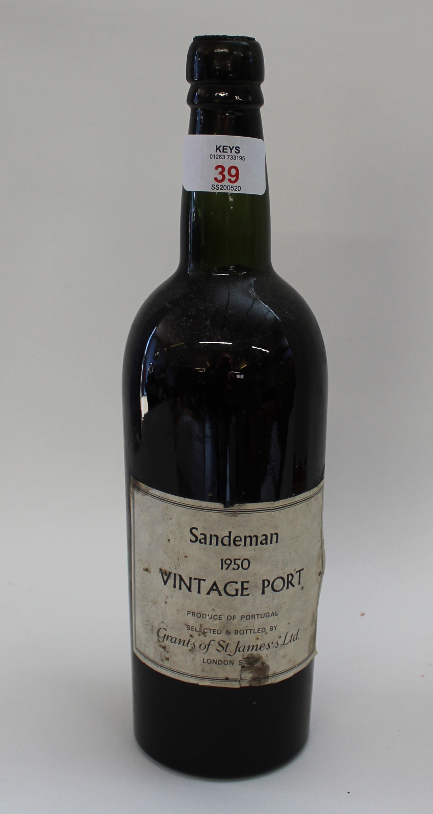 1950 Sandeman Vintage Port, one bottle.