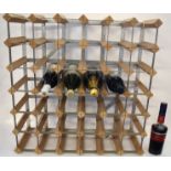 36 hole Wine Rack, containing various viz Gaudin White Vermouth, Mulled Wine, Don Pablo Sherry, De