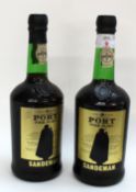 Sandeman Fine Ruby Port, two botttles.