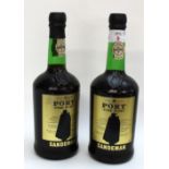 Sandeman Fine Ruby Port, two botttles.