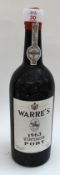 1963 Warre Vintage Port together with original wooden case, one bottle.