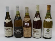 Selection of white Burgundy, viz 1 bt each of C1611987 Givry, Remoissenet Pere, 1984 Bourgogne