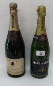NV Hankey Bannister Champagne (1 bt) together with a bottle of NV Veuve du Vernay Sparkling. (2)