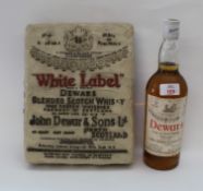Dewar's - 26 fl oz, 70° proof Whisky t/w Cake in form of Dewar’s Whisky Label, one bottle.