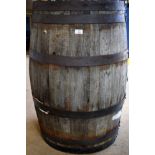 Large Wooden Whisky Barrel (empty).