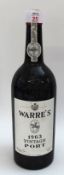 1963 Warre Vintage Port, one bottle.