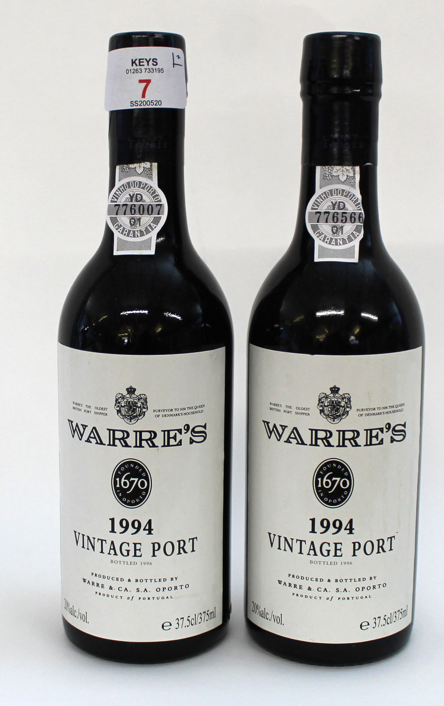 1994 Warre Vintage Port, 2 hlfs.