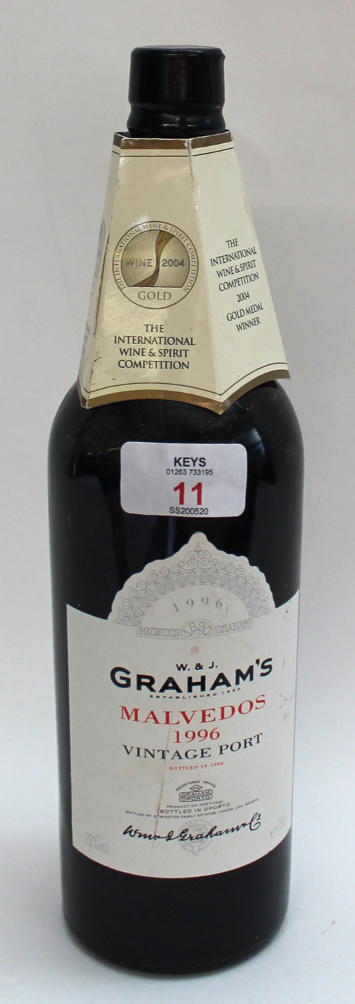 1996 Grahams Vintage Port, one bottle.