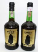 Sandeman Fine Ruby Port, two botttles.